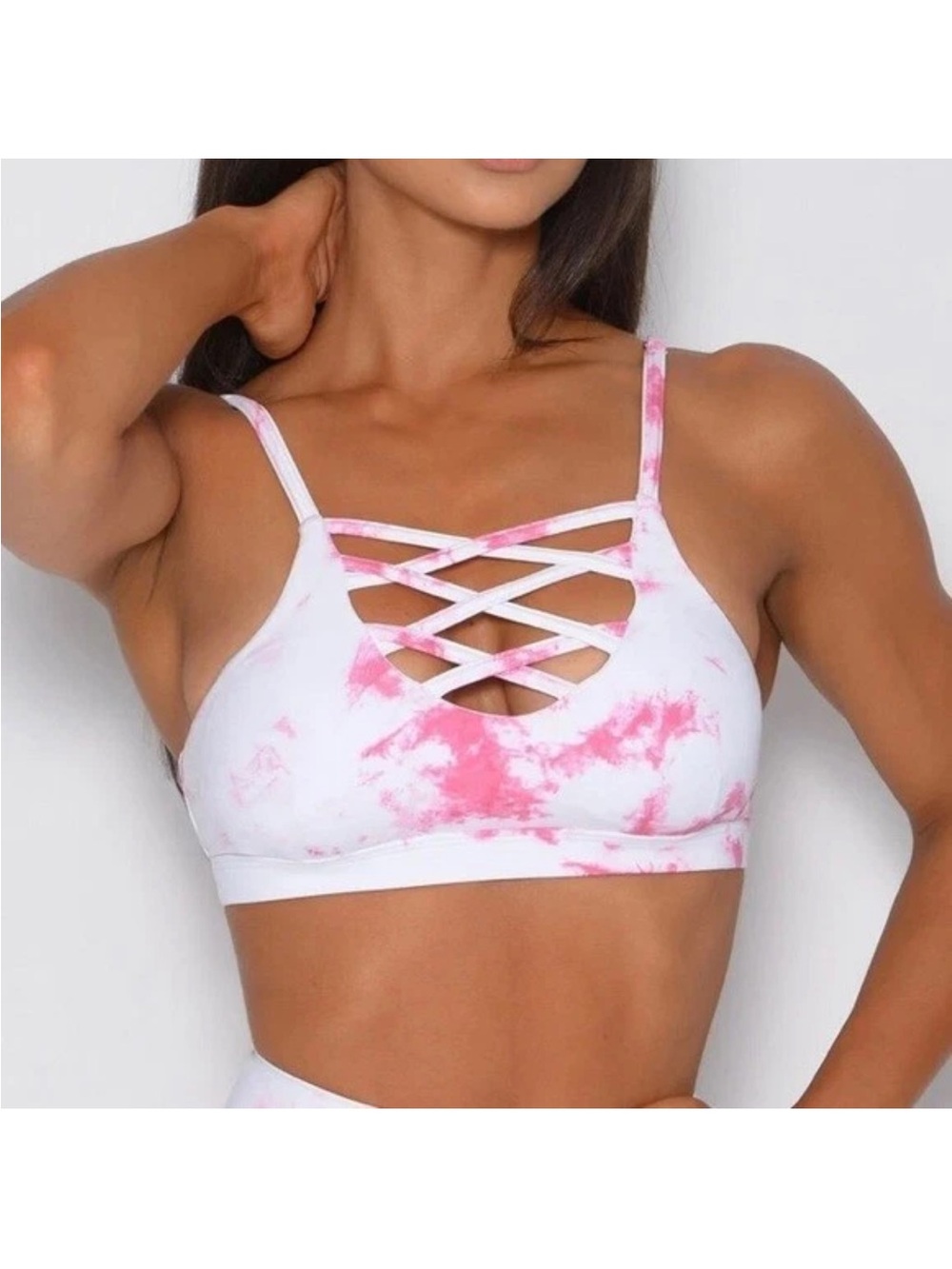 Bombshell Sportswear Cross my Heart Bra Size M